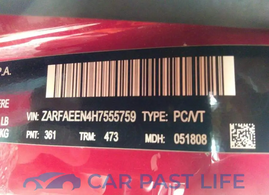 ZARFAEEN4H7555759# 9