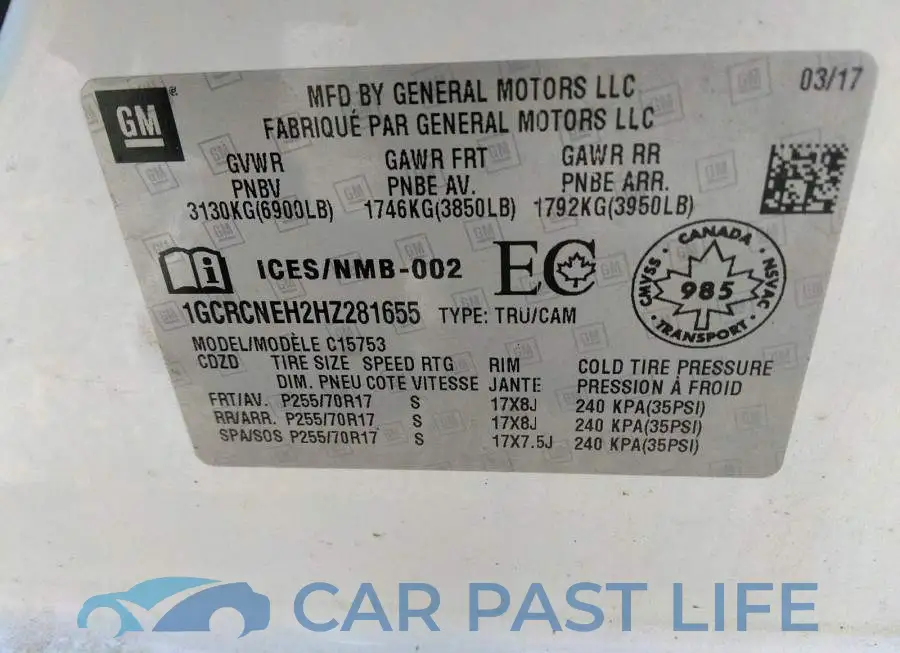 1GCRCNEH2HZ281655# 9