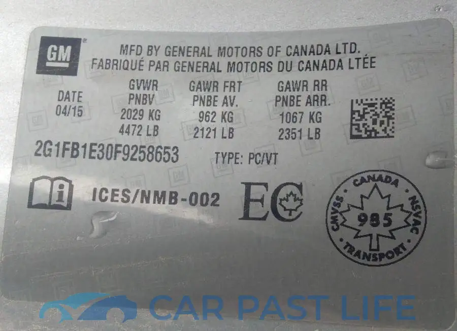 2G1FB1E30F9258653# 9