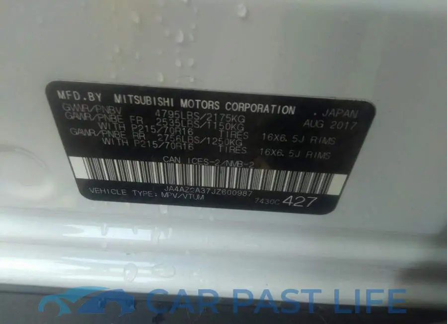 JA4AZ2A37JZ600987# 9