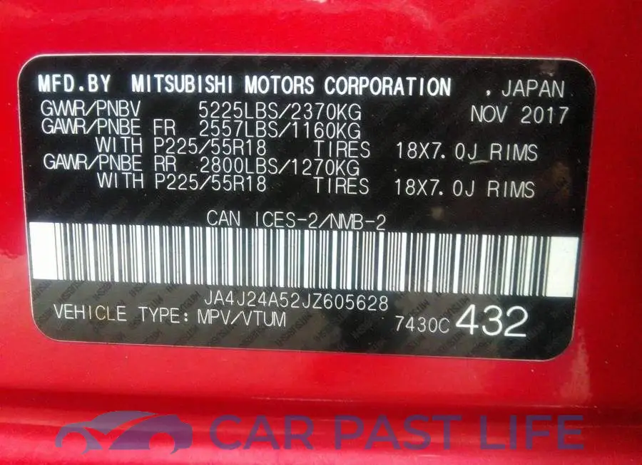 JA4J24A52JZ605628# 9