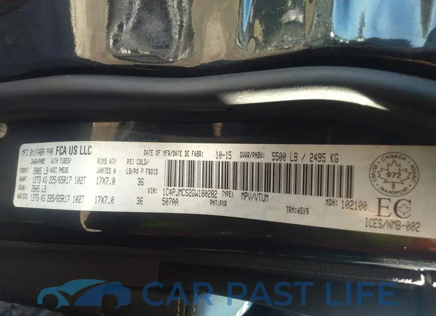 1C4PJMCS2GW180282# 9