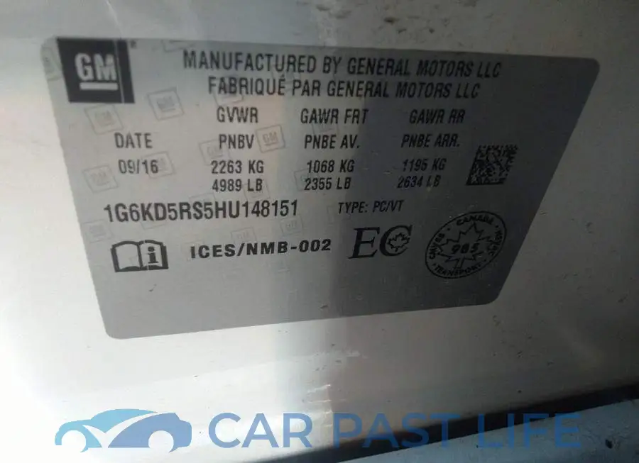 1G6KD5RS5HU148151# 9