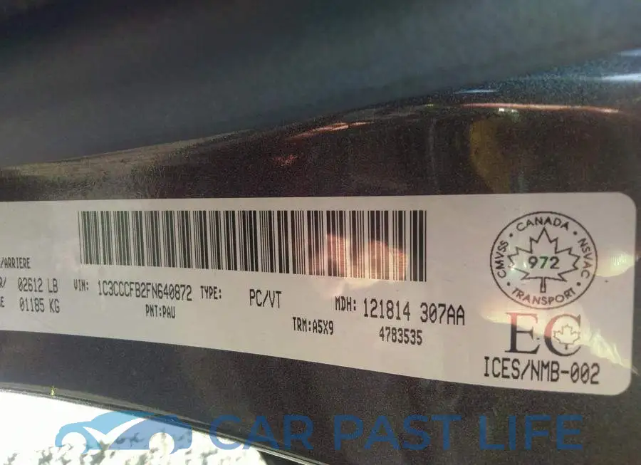 1C3CCCFB2FN640872# 9