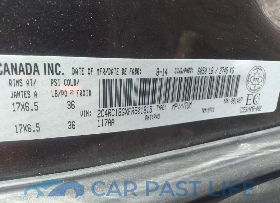 2C4RC1BGXFR501815# 9