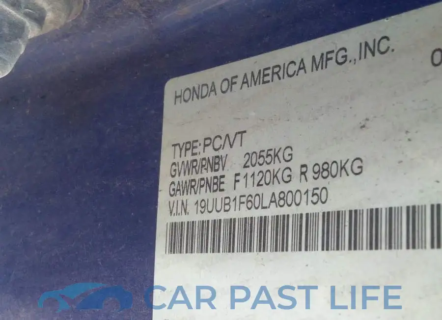 19UUB1F60LA800150# 9