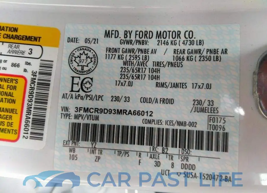 3FMCR9D93MRA66012# 9