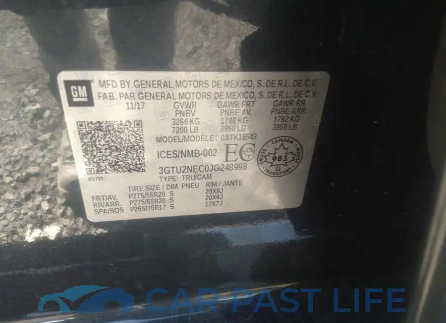 3GTU2NEC0JG248998# 9