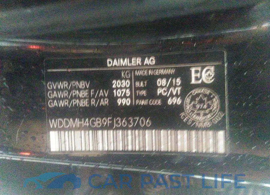 WDDMH4GB9FJ363706# 9