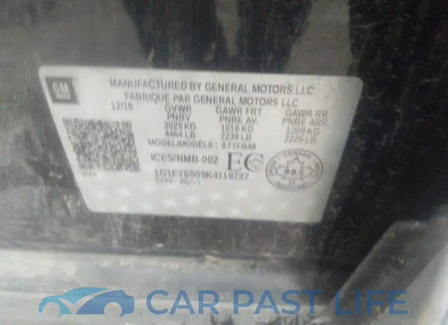 1G1FY6S09K4119737# 9