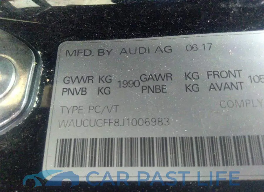 WAUCUGFF8J1006983# 9