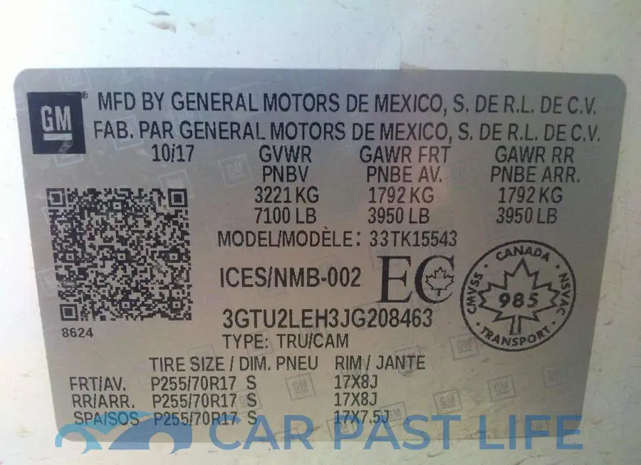3GTU2LEH3JG208463# 9