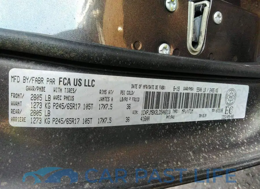 1C4PJMBX3LD500213# 9