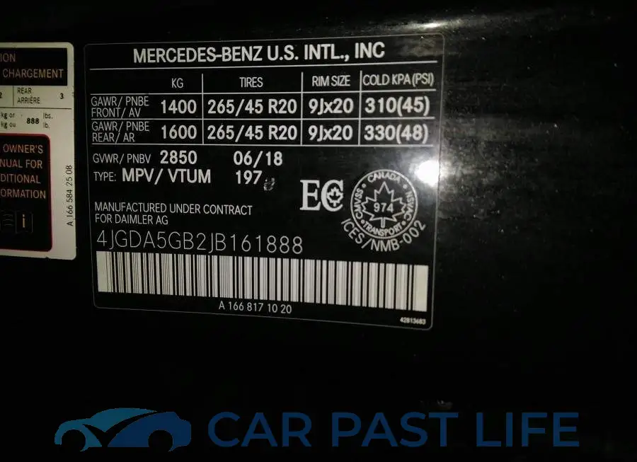 4JGDA5GB2JB161888# 9