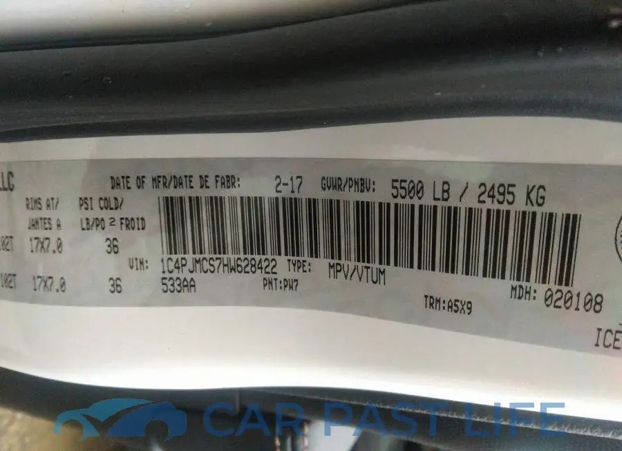 1C4PJMCS7HW628422# 9