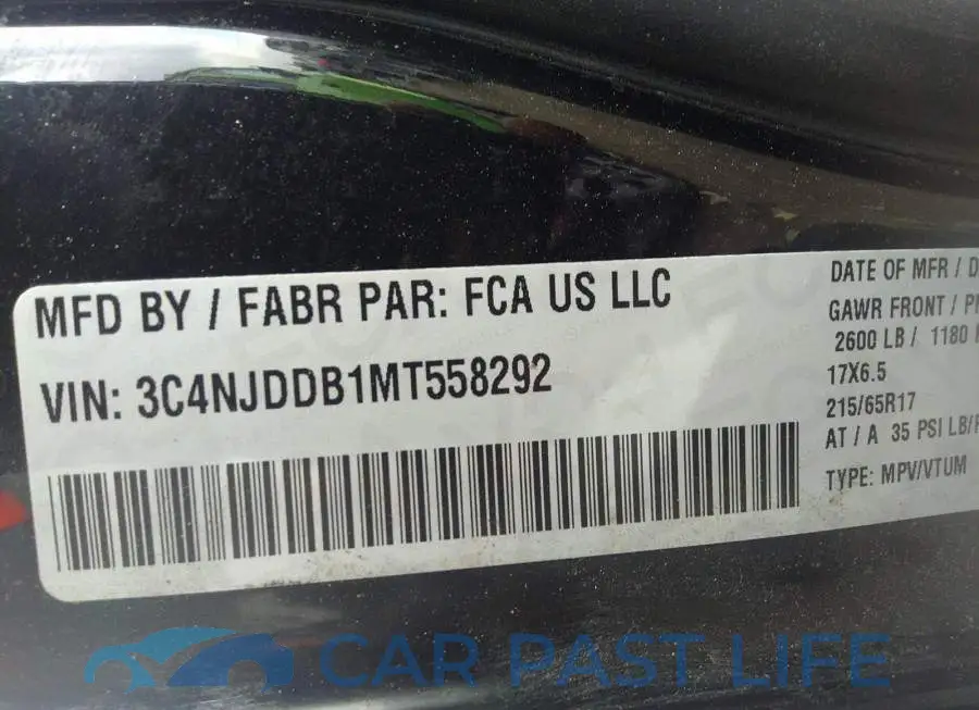 3C4NJDDB1MT558292# 9