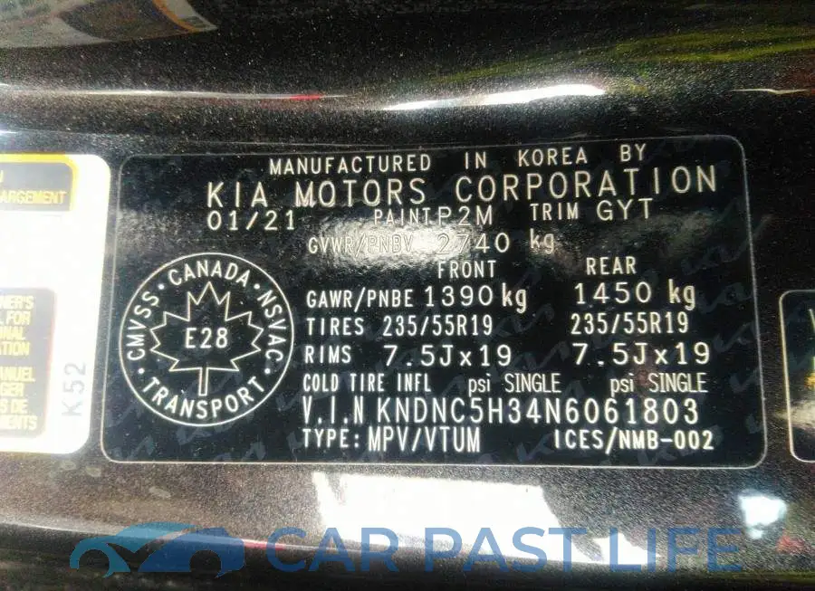 KNDNC5H34N6061803# 9