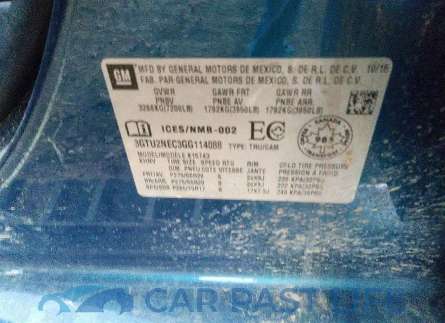 3GTU2NEC3GG114088# 9