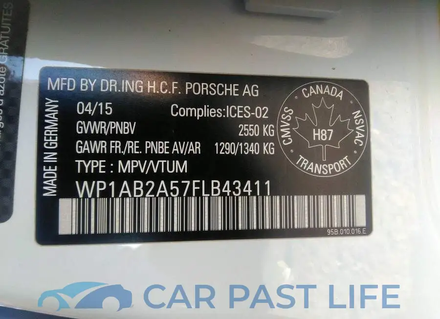 WP1AB2A57FLB43411# 9