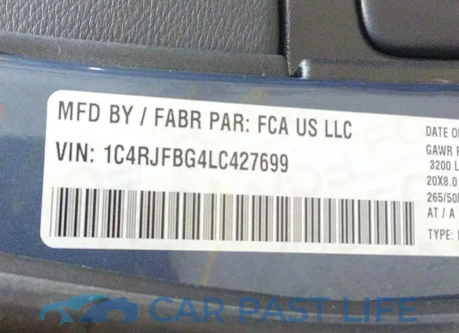 1C4RJFBG4LC427699# 9