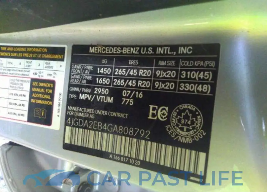 4JGDA2EB4GA808792# 10