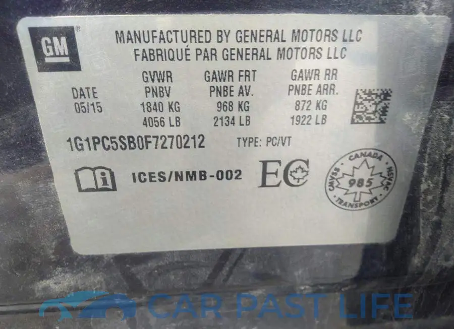 1G1PC5SB0F7270212# 9