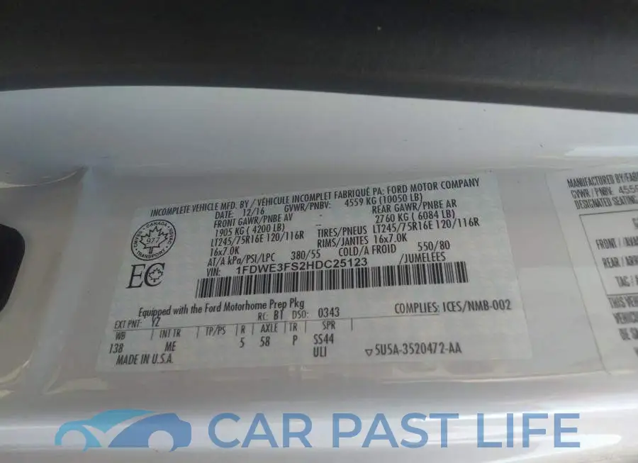 1FDWE3FS2HDC25123# 9