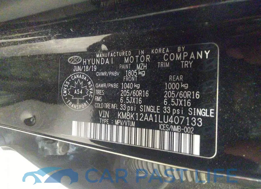 KM8K12AA1LU407133# 9