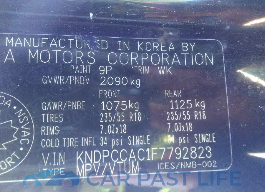 KNDPCCAC1F7792823# 9