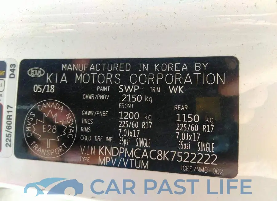 KNDPMCAC8K7522222# 9