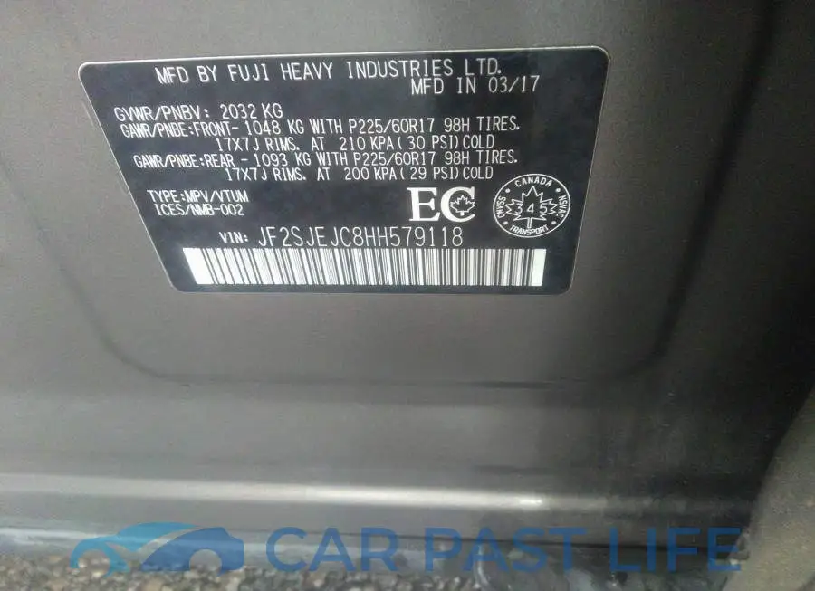 JF2SJEJC8HH579118# 9