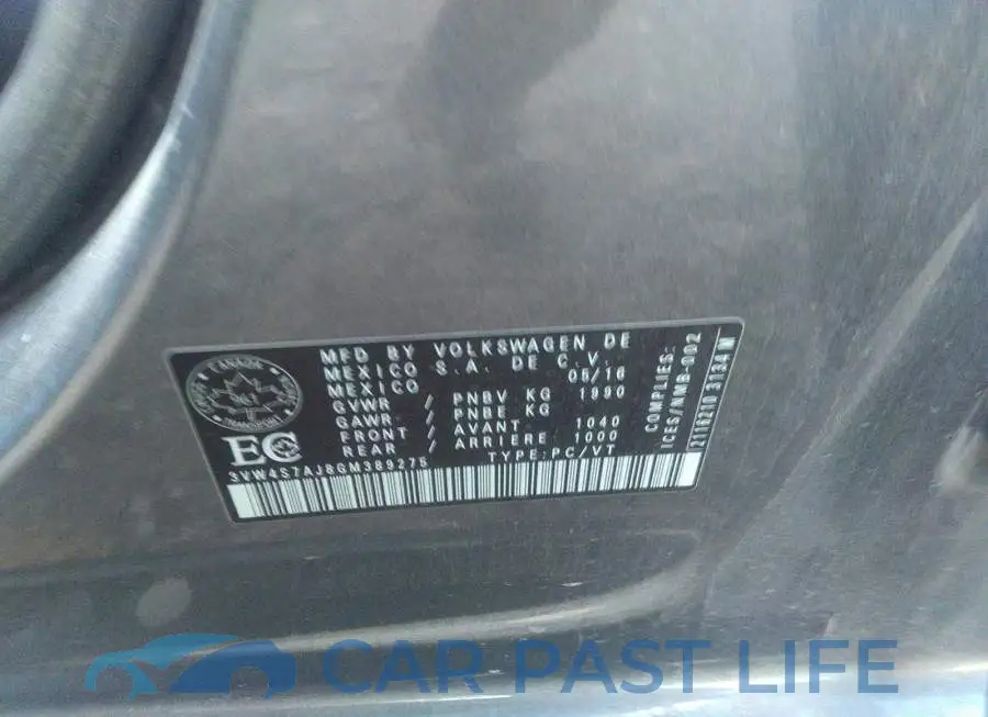 3VW4S7AJ8GM389275# 9