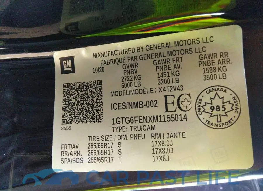 1GTG6FENXM1155014# 9