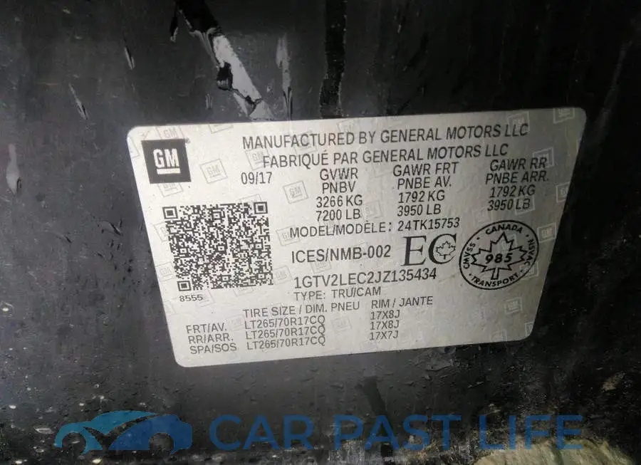 1GTV2LEC2JZ135434# 9