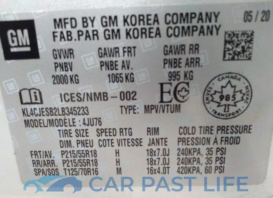 KL4CJESB2LB345233# 9