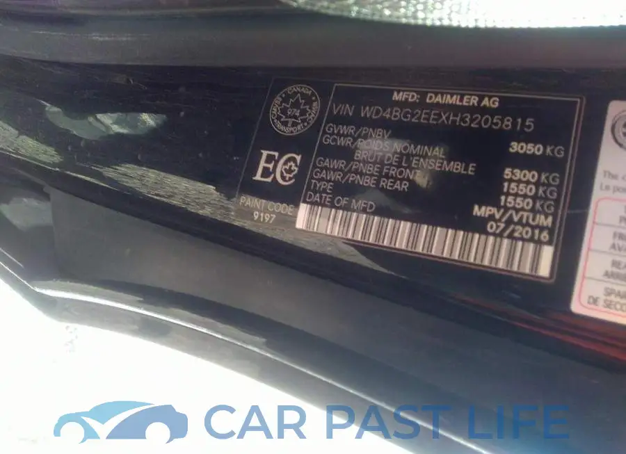 WD4BG2EEXH3205815# 9
