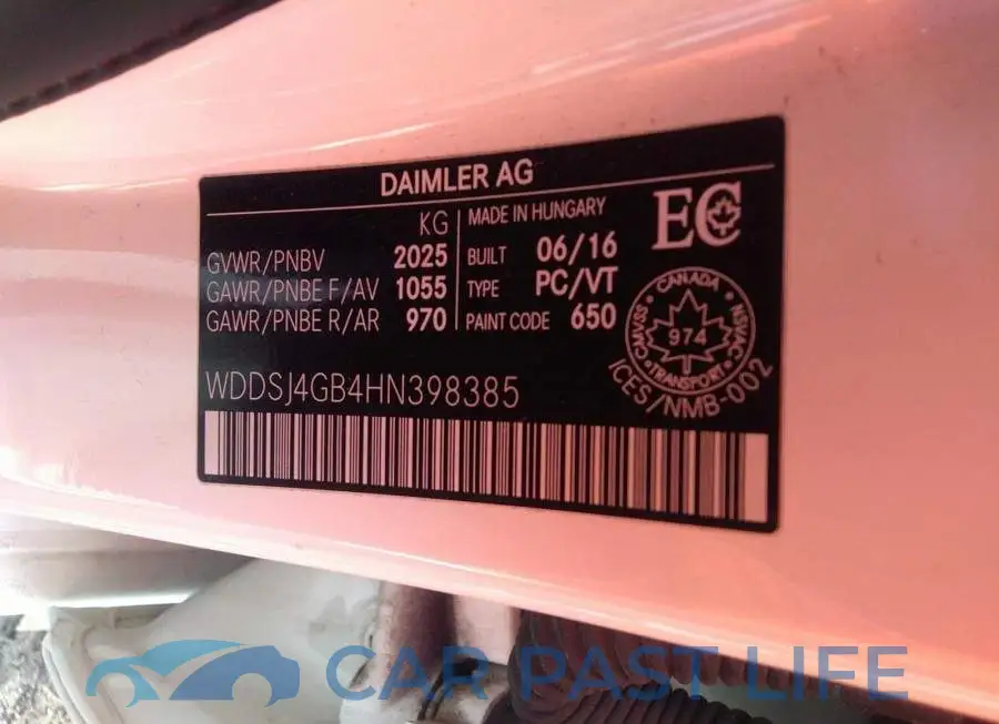 WDDSJ4GB4HN398385# 9