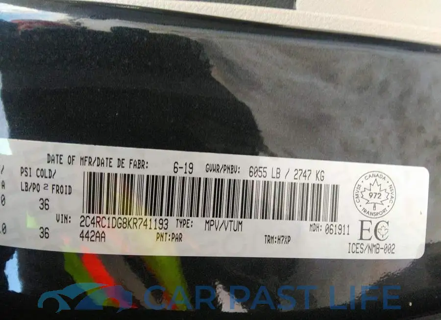 2C4RC1DG8KR741193# 9