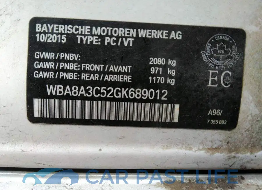 WBA8A3C52GK689012# 9