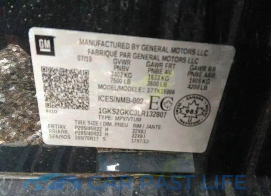 1GKS2GKC3LR132807# 9