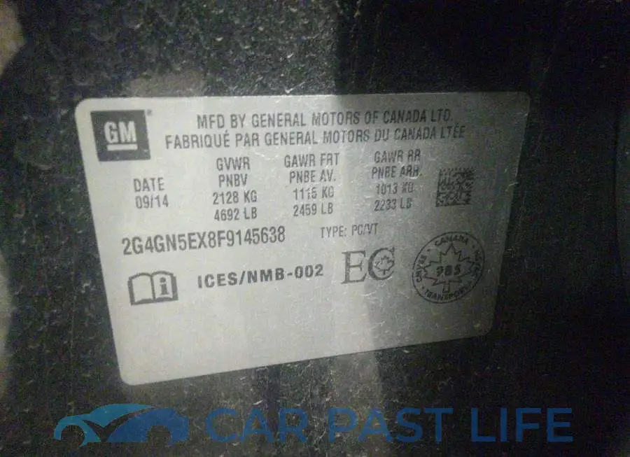 2G4GN5EX8F9145638# 9