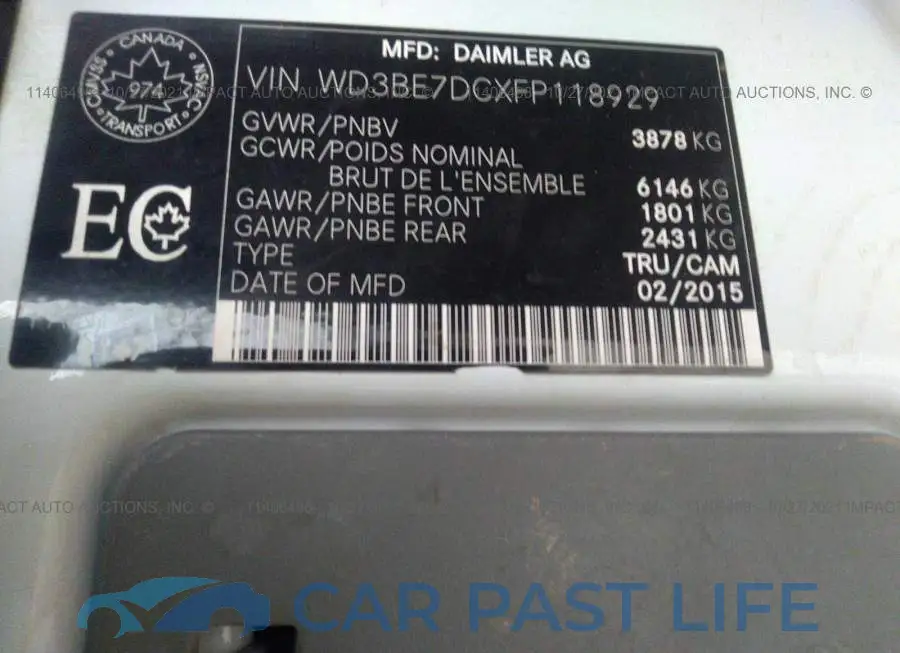 WD3BE7DCXFP118929# 9