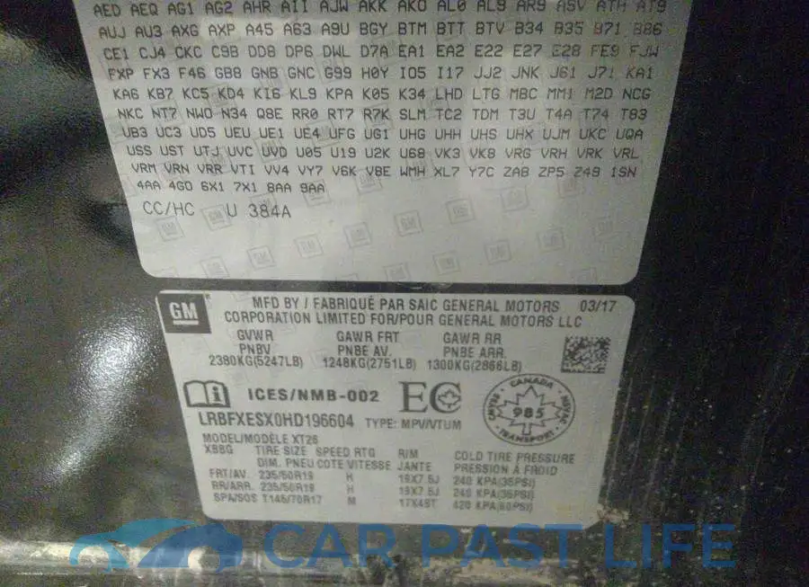 LRBFXESX0HD196604# 9