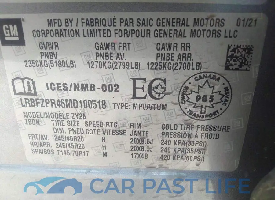 LRBFZPR46MD100518# 9