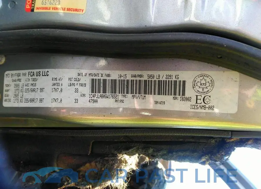 1C4PJLAB0GW176521# 9
