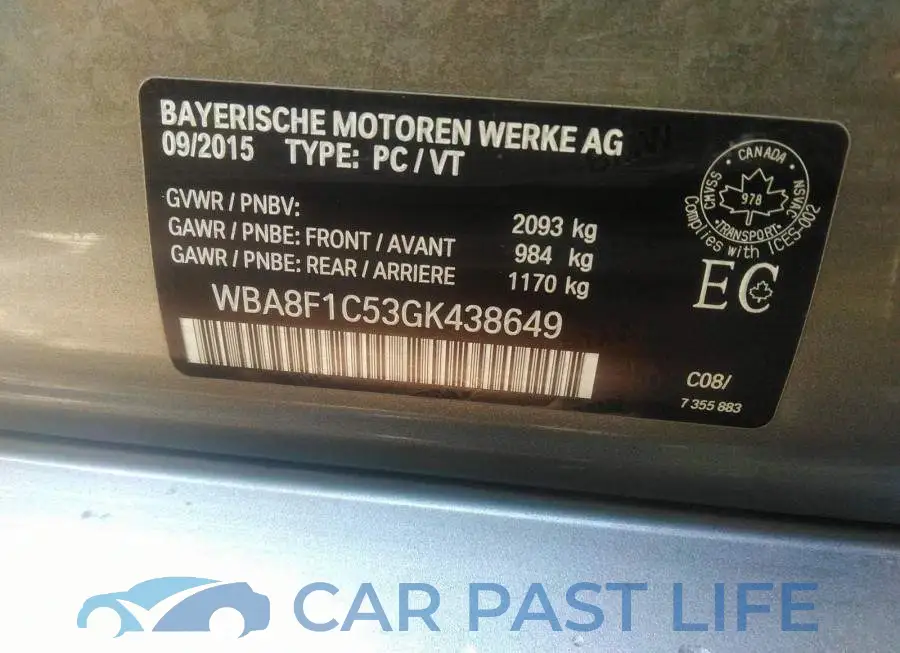 WBA8F1C53GK438649# 9
