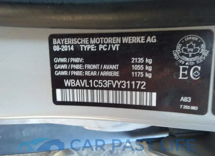 WBAVL1C53FVY31172# 9
