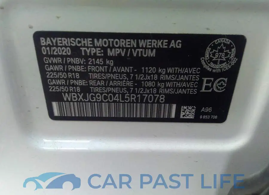 WBXJG9C04L5R17078# 9