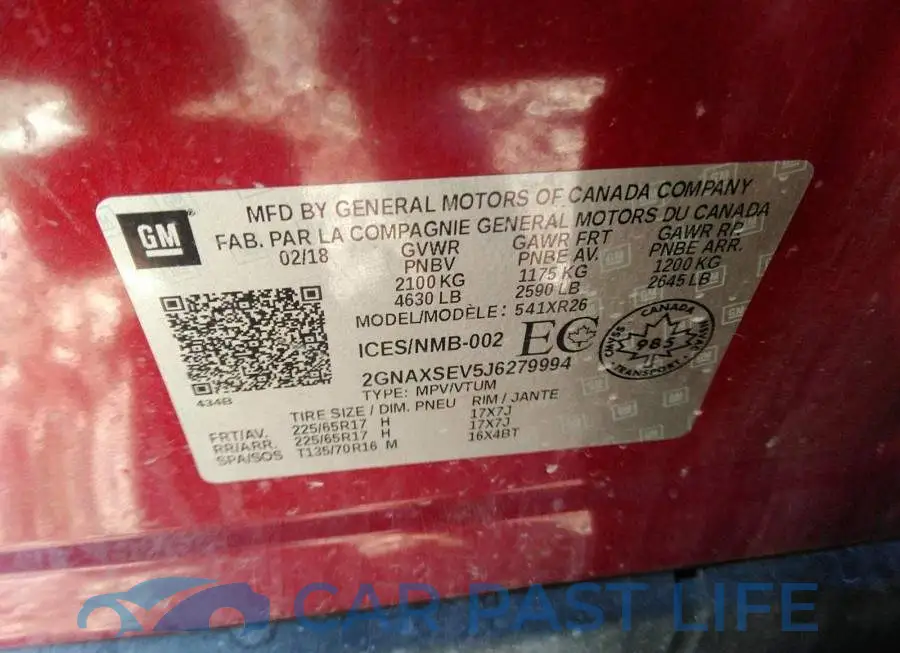 2GNAXSEV5J6279994# 9