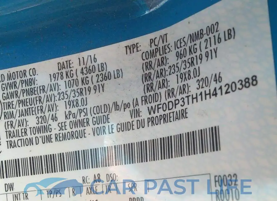 WF0DP3TH1H4120388# 9